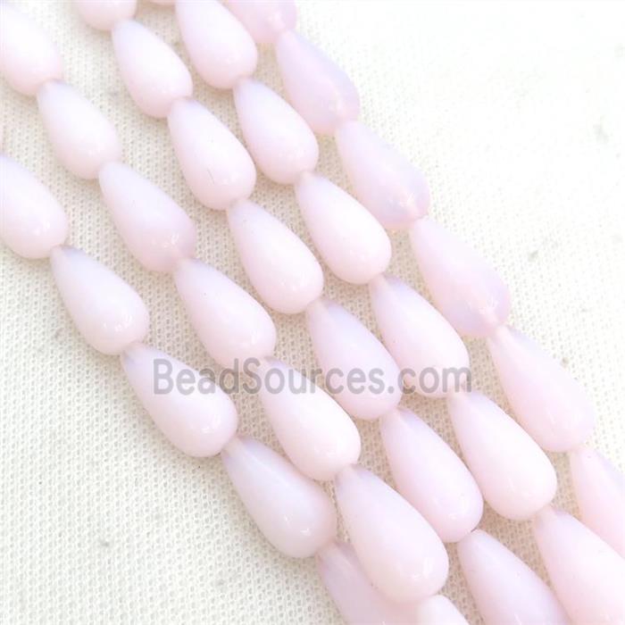 Pink Opalite Teardrop Beads