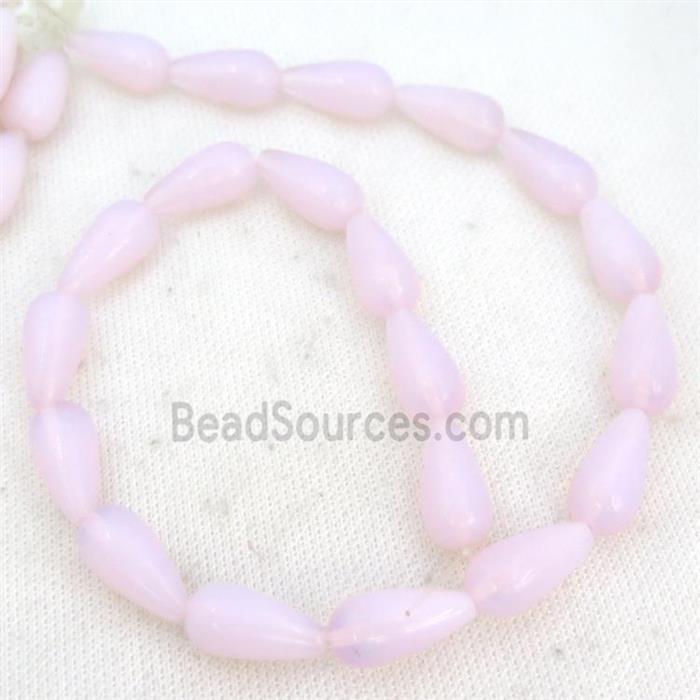 Pink Opalite Teardrop Beads