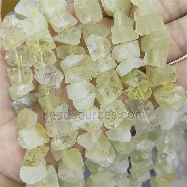 Lemon Quartz Nugget Beads Freeform Rough