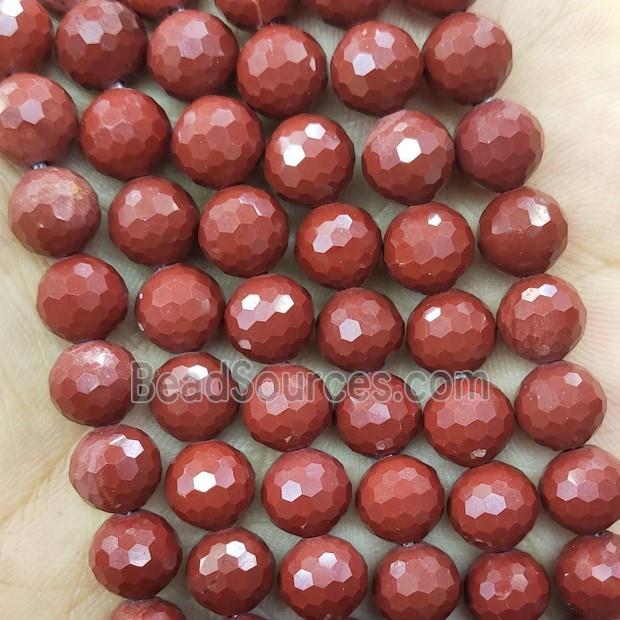 Red Jasper Beads Faceted Round