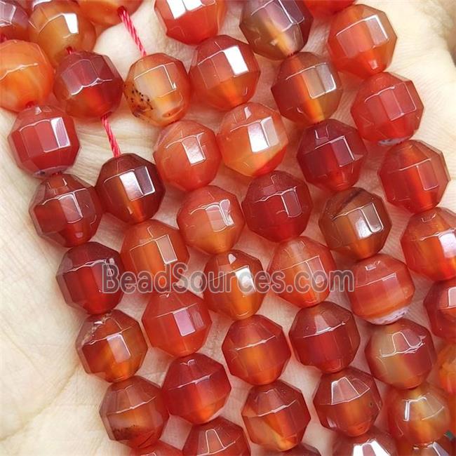 Red Carnelian Prism Beads