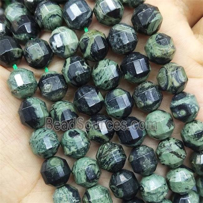 Green Kambaba Prism Beads