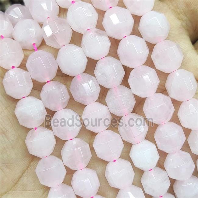 Pink Rose Quartz Prism Beads