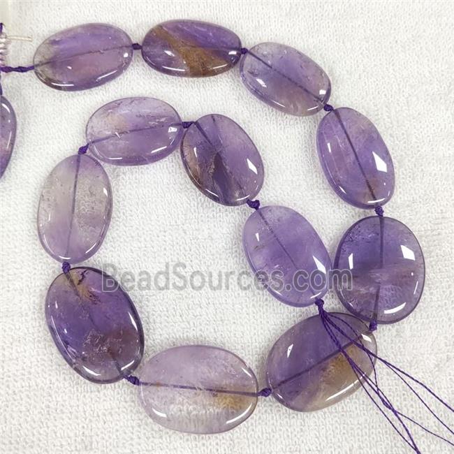 Natural Ametrine Oval Beads Purple