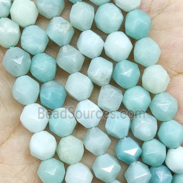 Blue Amazonite Beads Round Cut