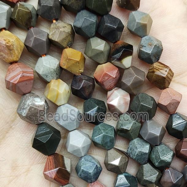 Natural Ocean Jasper Beads Cut Round