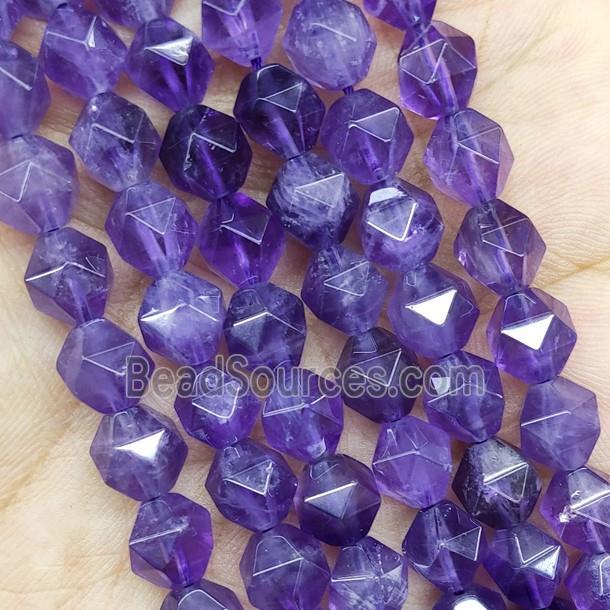 Purple Amethyst Beads Cut Round