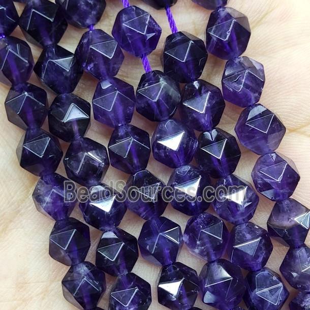 Dp.purple Amethyst Beads Round Cut