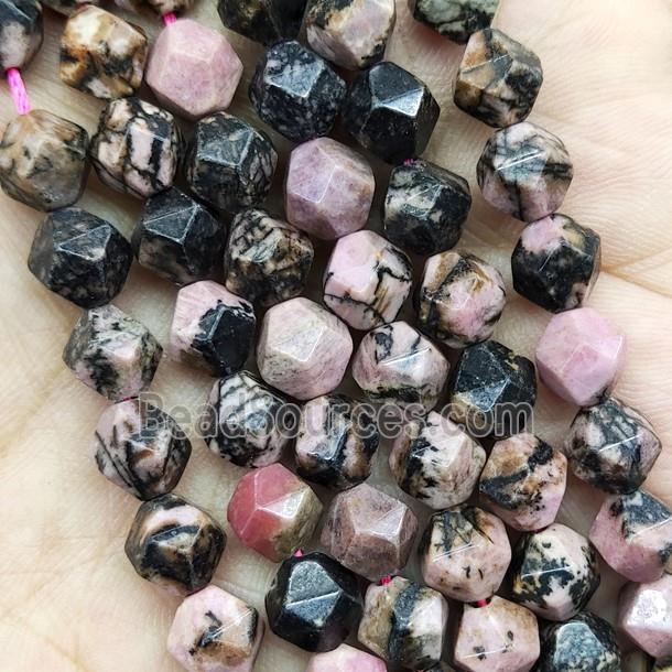 Pink Rhodonite Beads Cut Round