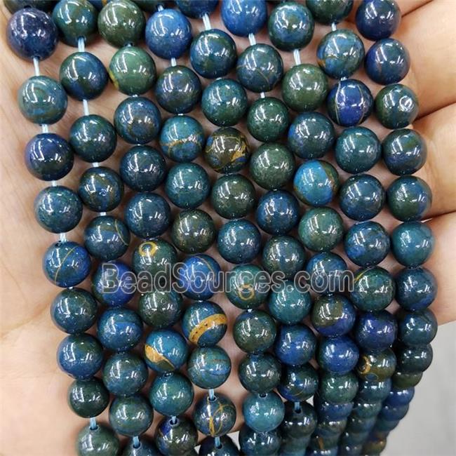 Blue Jasper Beads Smooth Round Dye