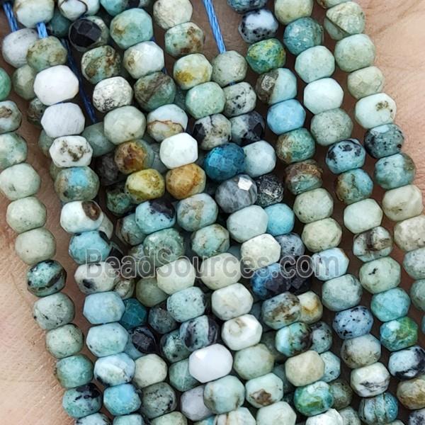 Chrysocolla Beads Faceted Rondelle