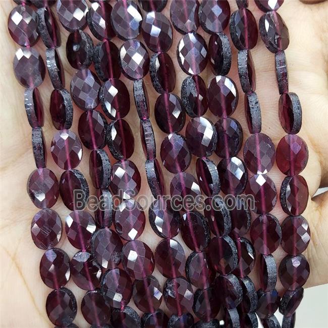 Natural Ruby Beads Oval Faceted