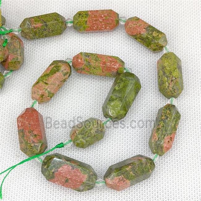 Unakite Energy Prism Beads Green