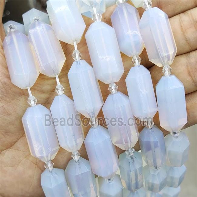 White Opalite Beads Prism