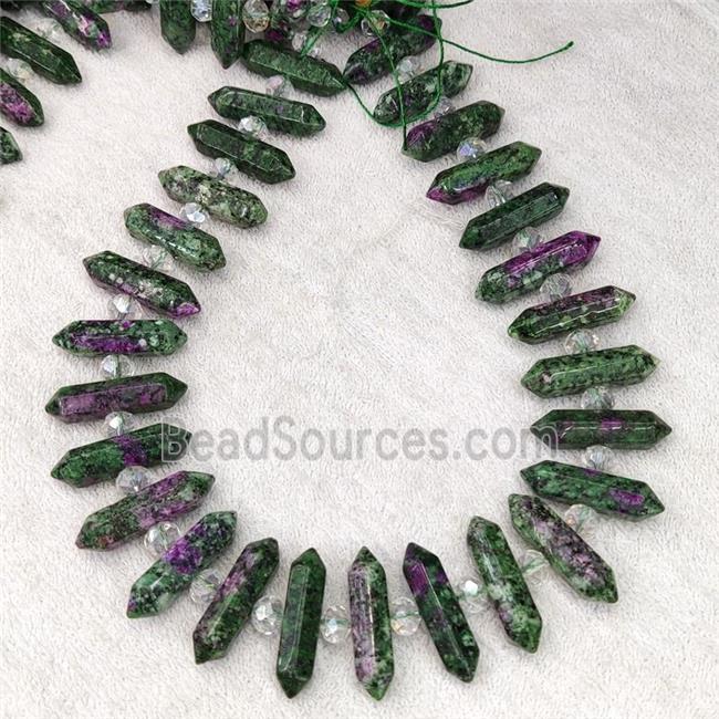 Ruby Zoisite Bullet Beads Dye