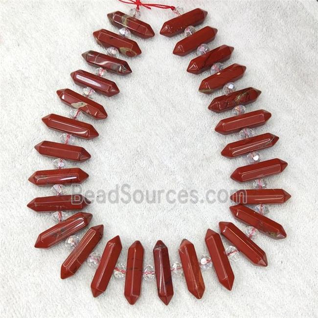 Natural Red Jasper Beads Bullet