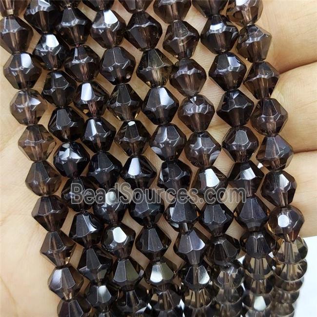 Natural Smoky Quartz Bicone Beads