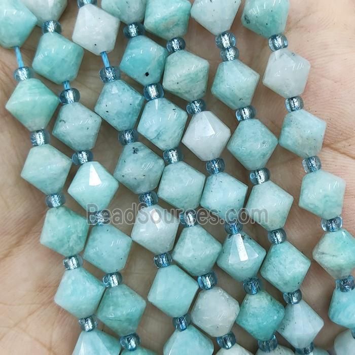 Green Amazonite Beads Bicone