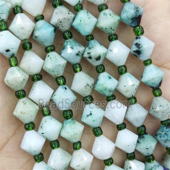 Green Kiwi Jasper Beads Bicone