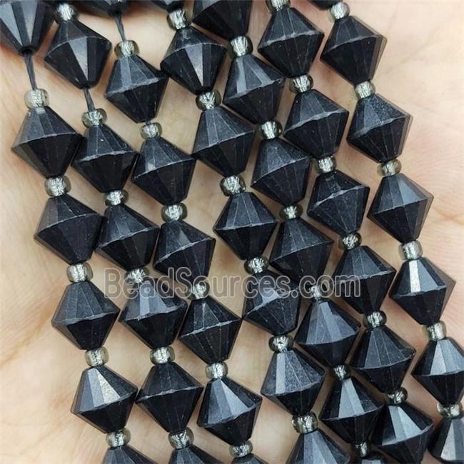 Black Shungite Beads Bicone