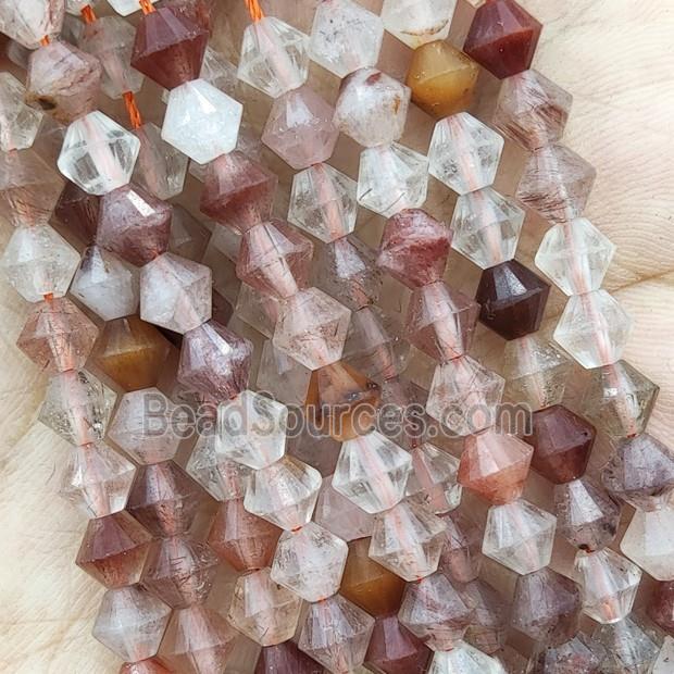 Natural Rutilated Quartz Beads Bicone Mixed