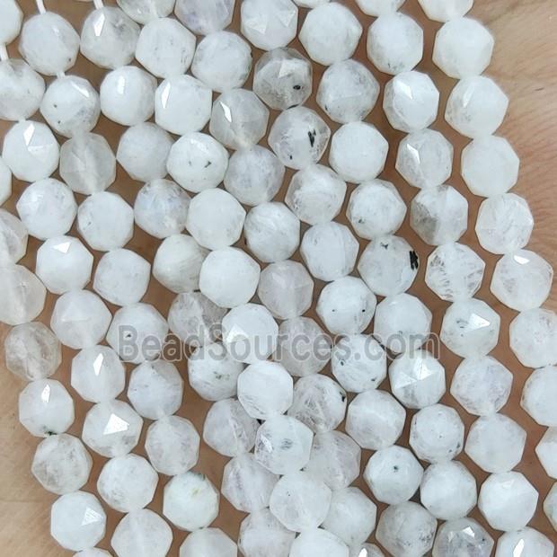 Natural White Moonstone Beads Cut Round Tiny