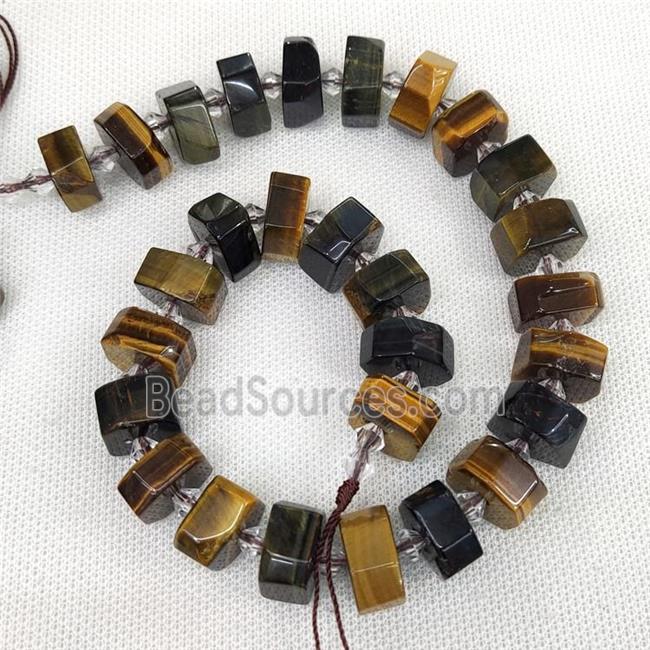 Natural Tiger Eye Stone Heishi Beads Cut