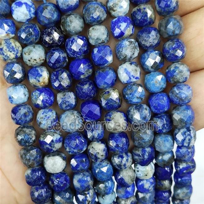 Natural Lapis Lazuli Beads Blue Faceted Cube