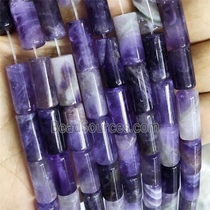 Natural Amethyst Beads Tube Purple