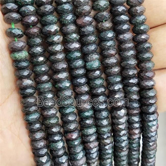 Natural Verdite Beads Green Faceted Rondelle Clinochlore