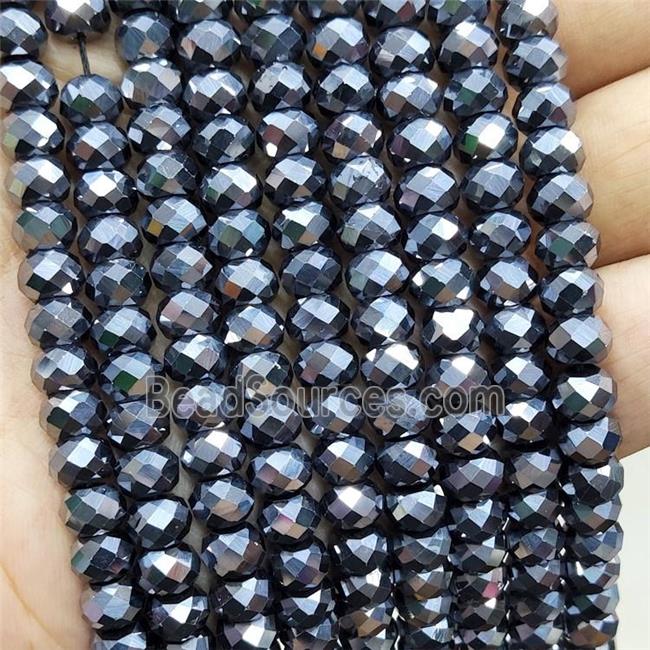 Natural Terahertz Beads Faceted Rondelle