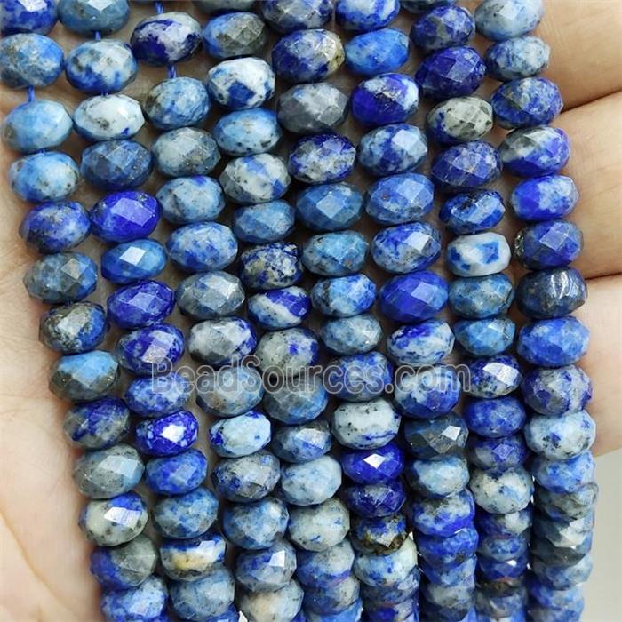 Natural Lapis Lazuli Beads Blue Faceted Rondelle