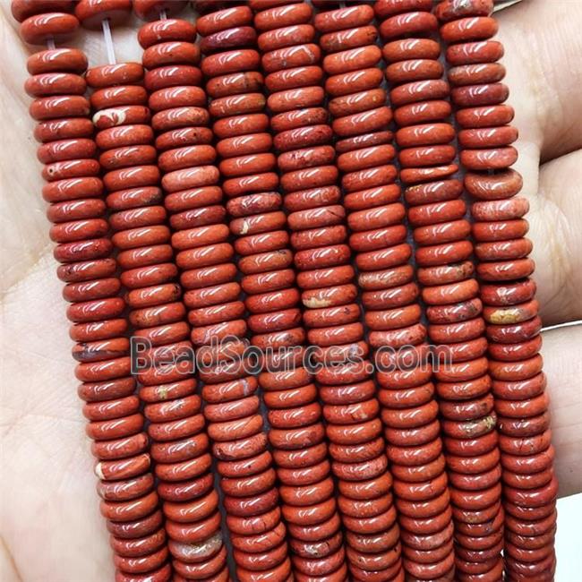 Natural Red Jasper Heishi Beads