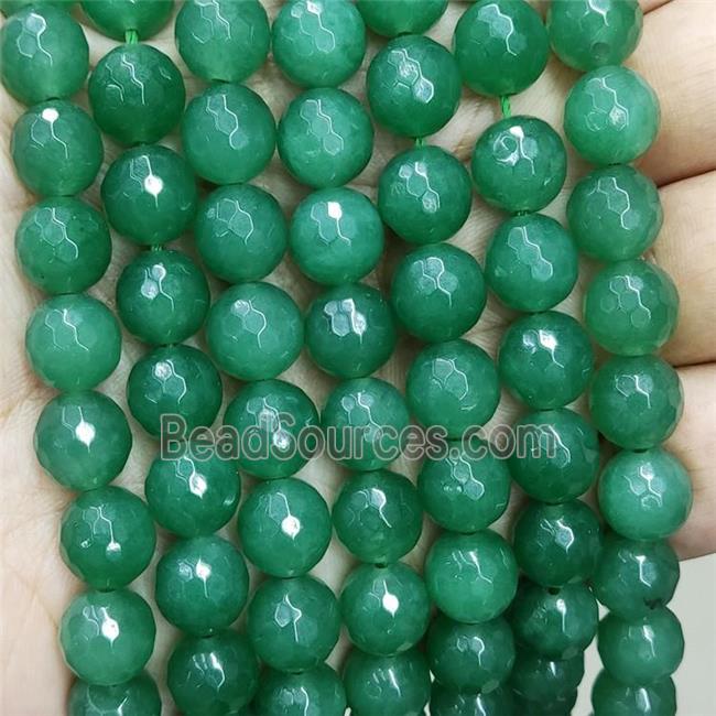 Green Aventurine Beads Faceted Round