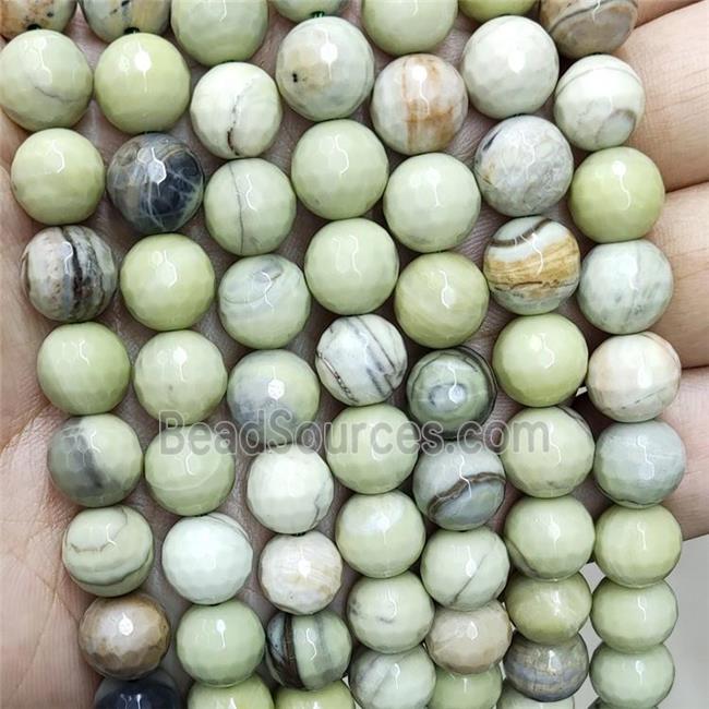 Australian Butter Jasper Beads Olive Faceted Round