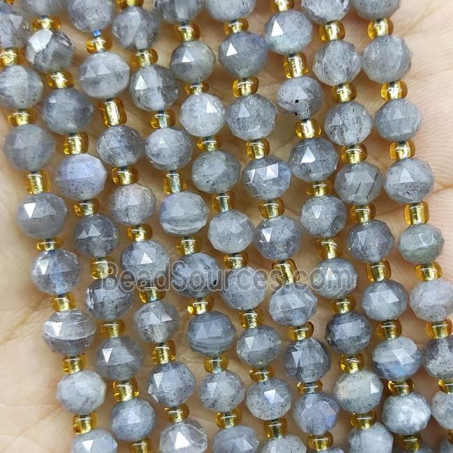 Natural Labradorite Beads Cut Rondelle