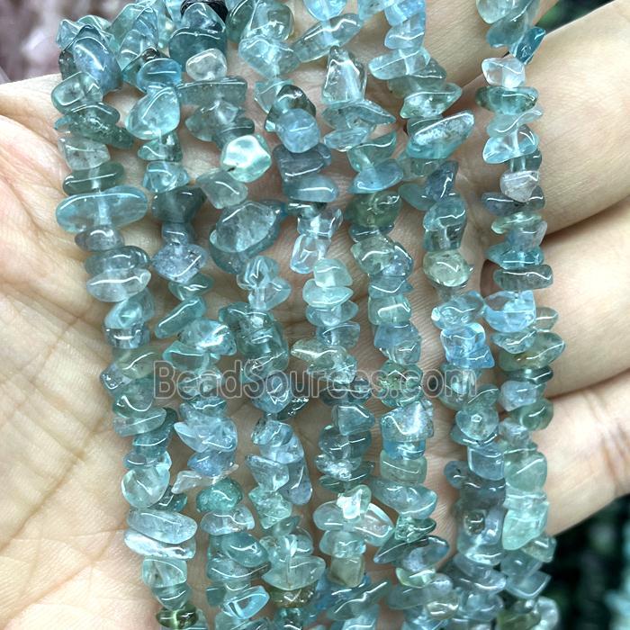 Green Apatite Chip Beads Freeform