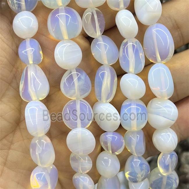 White Opalite Chips Beads Freeform