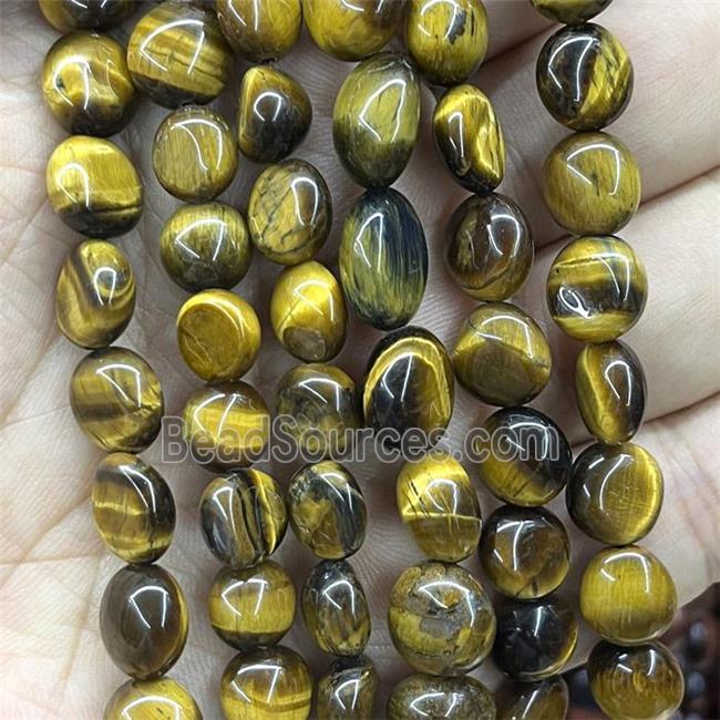 Natural Tiger Eye Stone Beads Chips Yellow Freeform