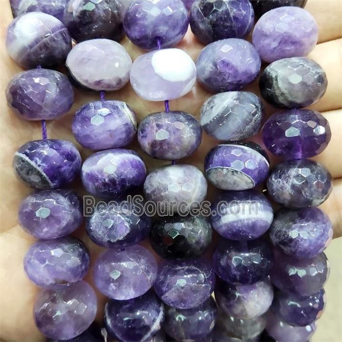Natural Dogteeth Amethyst Beads Purple Faceted Rondelle
