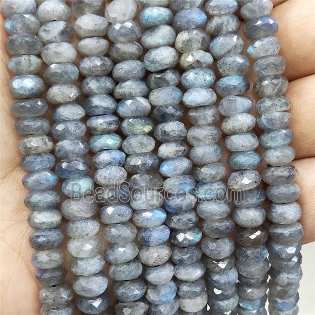 Natural Labradorite Beads Faceted Rondelle AA-Grade