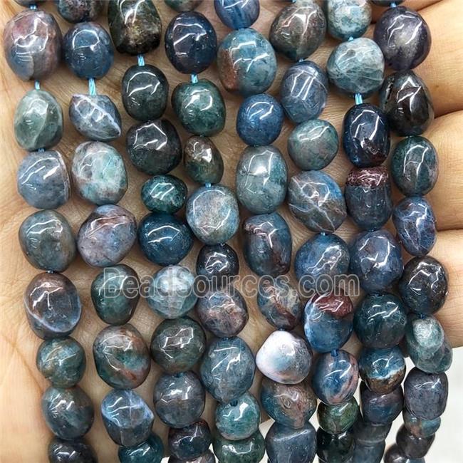 Natural Apatite Chips Beads Blue Freeform B-Grade
