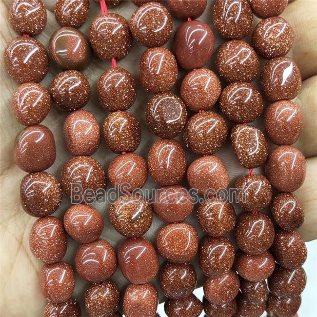 Natural Gold Sandstone Chips Beads Freeform Polished