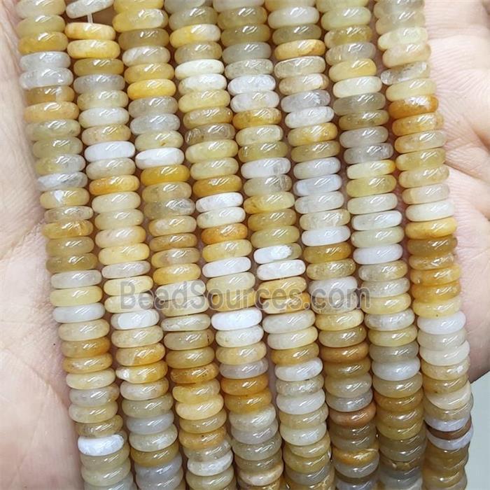 Natural Yellow Aventurine Heishi Spacer Beads