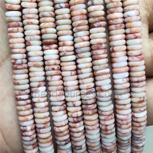 Red Silk Jasper Heishi Beads Matte