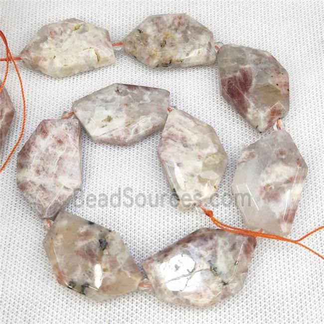 Natural Gold Spot Sunstone Slice Beads