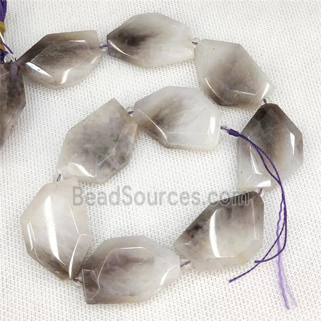 Natural Quartz Slice Beads