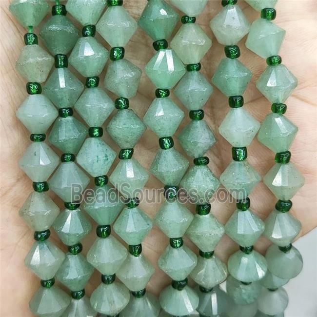 Natural Green Aventurine Bicone Beads