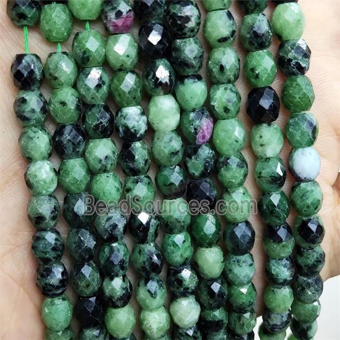 Natural Ruby Zoisite Beads Faceted Rice