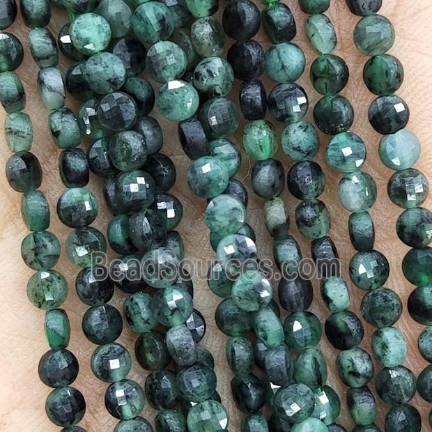 Natural Green Emerald Beads Faceted Cion B-Grade